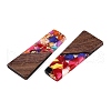 Opaque Resin & Walnut Wood Pendants RESI-T058-04H-3