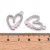 Alloy Clear Rhinestone Enamel Pendants PALLOY-T092-01-3
