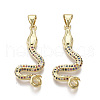 Brass Micro Pave Cubic Zirconia Pendants ZIRC-S067-041B-NF-2