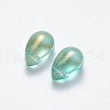 Transparent Spray Painted Glass Charms GLAA-R211-03-B05-2