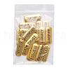 18Pcs 18 Style Tibetan Style Alloy Rectangle Pendants TIBEP-YW0001-34AG-8