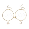 Sun & Moon 304 Stainless Steel Charm Couple Bracelets BJEW-TA00526-1