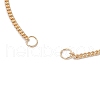 2Pcs 2 Colors Brass Curb Chains Bracelet Making AJEW-JB01329-3