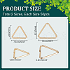   100Pcs 2 Styles Brass Triangle Linking Ring FIND-PH0020-38-2