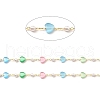 Colorful Cat Eye Heart & Glass Pearl Beaded Chain CHC-G017-10G-2