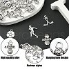 35Pcs 5 Styles Tibetan Style Zinc Alloy Pendants TIBEP-YW0001-95-3