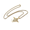 304 Stainless Steel Stingray Hollow Fish Pendant Necklaces NJEW-H065-29G-2