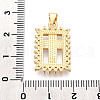 Brass Micro Pave Clear Cubic Zirconia Pendants KK-N268-67G-3
