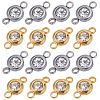 SUNNYCLUE 24Pcs 2 Colors 304 Stainless Steel Crystal Rhinestone Connector Charms STAS-SC0006-37-1