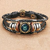 12 Constellations PU Leather Multi-strand Bracelets WGFD09F-02-1