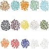 450Pcs 15 Colors 2-Hole Glass Seed Beads SEED-FH0001-07A-1