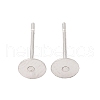 Tarnish Resistant Original Color Stainless Steel Stud Earring Findings X-STAS-E025-5-3