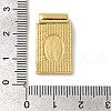Rack Plating Religion Brass Pave Shell Rectangle Pendants KK-K345-14G-03-3