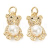 Brass Micro Pave Cubic Zirconia Pendants ZIRC-J041-06-1