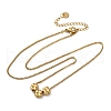 304 Stainless Steel Triple Beads Pendant Box Chain Necklaces NJEW-R026-02G-01-4