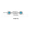 316L Surgical Stainless Steel Indicolite Rhinestone Nipple Barbells WG55624-01-1