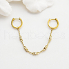S925 Sterling Silver Chain Hoop Earrings MC5982-1-4