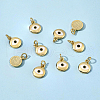 BENECREAT Brass Micro Pave Clear Cubic Zirconia Screw Carabiner Lock Charms KK-BC0004-61-4