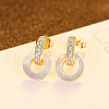 Vintage Palace Court Sterling Silver Shell Ring Stud Earrings JR4000-1-3