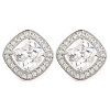 Cubic Zirconia Rhombus Stud Earrings EJEW-I304-15P-01-1
