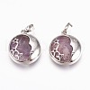 Natural Amethyst Pendants G-P378-B08-1