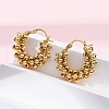 Round Brass Hoop Earrings EJEW-R025-34G-3