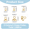 FIBLOOM 100Pcs 10 Styles 201 & 304 Stainless Steel Bead Cap Pendant Bails STAS-FI0001-02-2