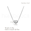 Stainless Steel Heart Pendant Necklaces for Women Daily Wear Stylish Jewelry XB4381-1-2