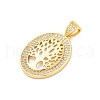Brass Micro Pave Cubic Zirconia Pendants KK-D325-59G-01-2