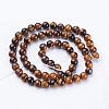 Natural Tiger Eye Beads Strands GSR6mmC014-3