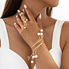 Round Alloy Cuff Bangles & Cuff Rings Sets FS-WG28087-01-2