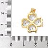 Brass Micro Pave Cubic Zirconia Pendants KK-K298-07B-G-3