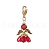Glass Angel Pendant Decorations HJEW-MZ00207-03-2