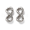 304 Stainless Steel Textured Infinity Linking Rings STAS-R164-03P-02-1