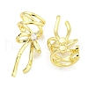 Brass Cubic Zirconia Cuff Earrings EJEW-C104-031G-2