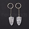 Natural Quartz Crystal Sailor's Knot Pendant Keychain KEYC-E038-03P-06-2