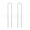 Anti-Tarnish Rhodium Plated 925 Sterling Silver Stud Earring Findings STER-E051-C-01P-1