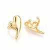 Brass Cuff Earrings KK-T074-41G-3