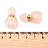 Natural Rose Quartz Perfume Bottle Pendants G-L623-12G-02-3