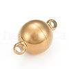 Round 304 Stainless Steel Magnetic Clasps with Loops STAS-N014-02-12mm-2