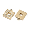304 Stainless Steel Micro Pave Cubic Zirconia Pendants STAS-I325-025G-02-2