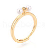 Brass Micro Pave Cubic Zirconia Adjustable Ring Settings KK-T076-07G-4