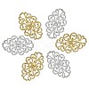 10Pcs 2 Colors Brass Filigree Joiners KK-YW0002-20-1