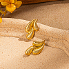 Unique Spiral Teardrop Stainless Steel Stud Earrings ZW5215-2