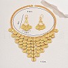 Alloy Coin Tassel Earrings & Necklaces Sets for Wome YU2332-2