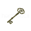 Skeleton Key Tibetan Style Alloy Big Pendants TIBEP-S293-033AB-LF-1