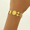 Brass Coin Link Bracelets for Women KS5406-4