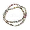 Electroplate Transparent Glass Beads Strands EGLA-L044-G-4