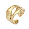 Ion Plating(IP) 304 Stainless Steel Cuff Ring RJEW-N038-112LG-5