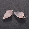 Teardrop Brass Gemstone Pendants G-N0147-10F-1